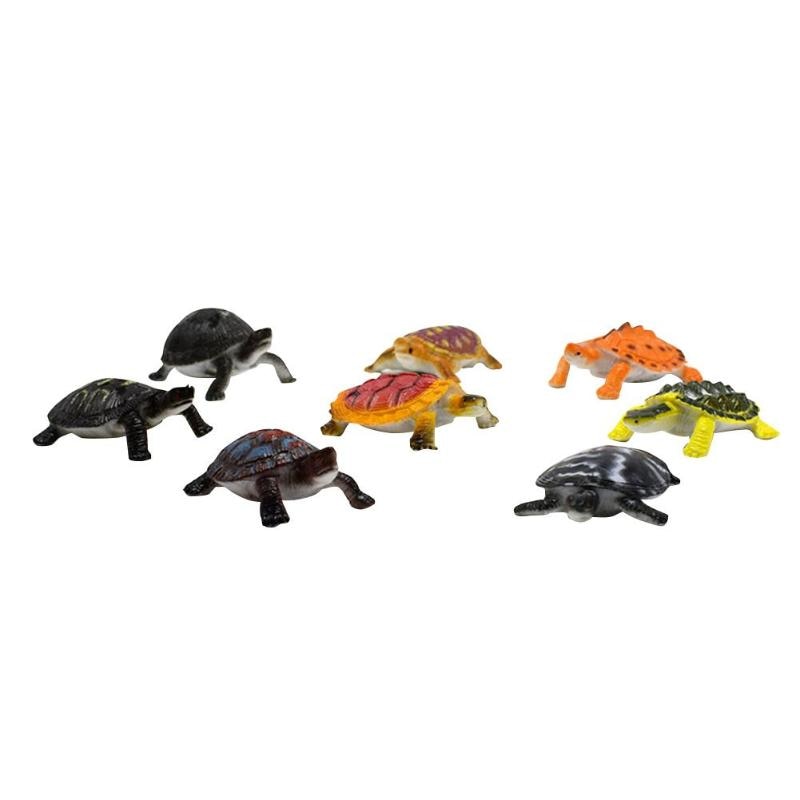 8Pcs/Set Simulation Turtle Toy PVC Marine Animal Model Tortoise Toys Realistic Shape Funny Children Simulation Turtle Toy Gifts